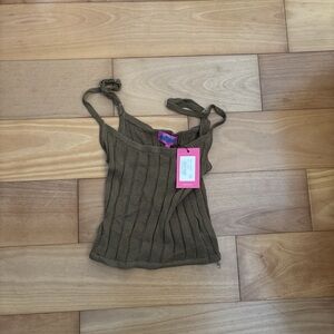 Edikted Olive Knit Camisole Top